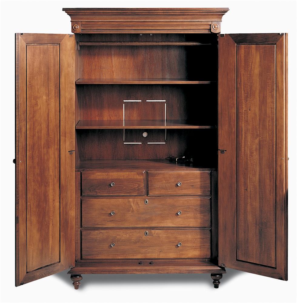 Durham Savile Row 980160 Traditional Two Door Armoire with Adjustable